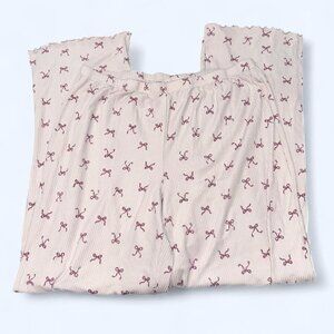 Laura Ashley Pink Bow Print Pajama Pants
